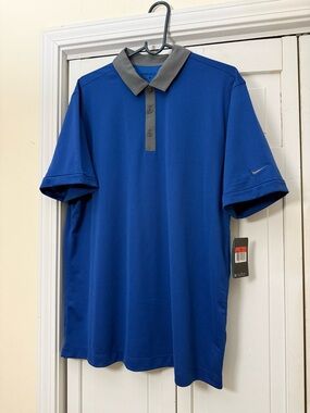 Nike Blue And Grey Golf Polo Men’s L NEW